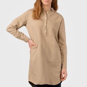 Klitmøller Collective Mathilde linen shirt in sand Medium
